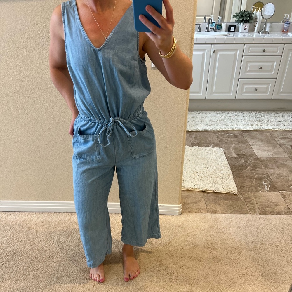 Light Blue Denim Jumpsuit
